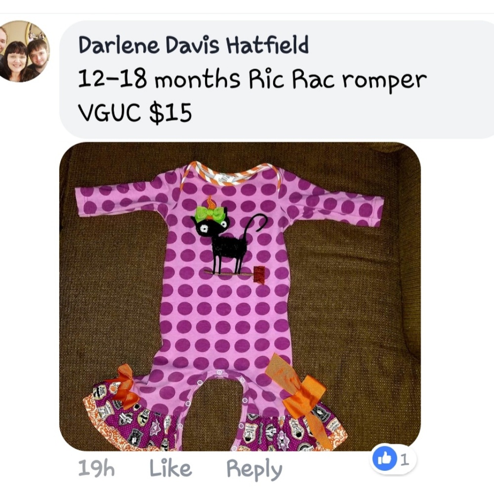 Ric Rac romper 12-18 months
